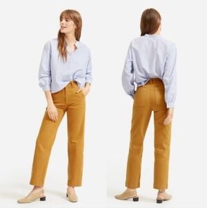Everlane Straight Leg Crop Pants  Golden Brown Size 4
